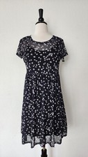 Urban Outfitters Dress New Size Small Black Mesh Floral Baby Doll Slip Garden