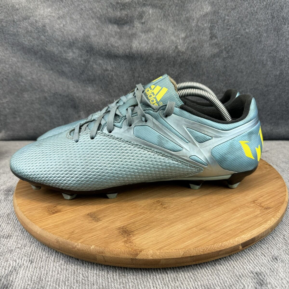 Adidas Mens Messi 15.1 FG AG Soccer Cleats Teal Yellow Boots Adidas Mens Messi 15.1 FG AG Soccer Cleats Teal Yellow Boots