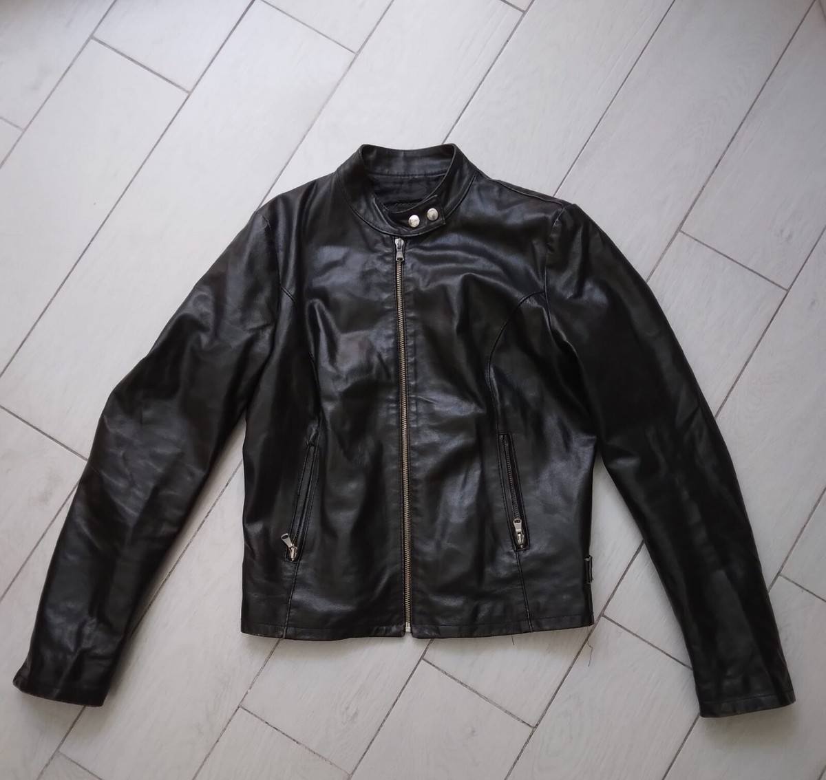 SASCH Genuine Leather Jacket Used Women Black Size S SASCH Genuine Leather Jacket Used Women Black Size S