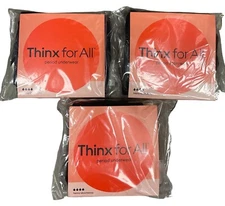 Thinx All Black Reusable Period Underwear Briefs Small Black (3 Pack) NEW