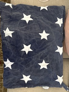 PAIR of Butterfly Craze Bean Bag Chair Covers, Navy With White Stars, Room Org