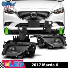 Clear Bumper For 2017 Mazda 6 Led Fog Lights Wiring Kit Driving Front Lamp Pair