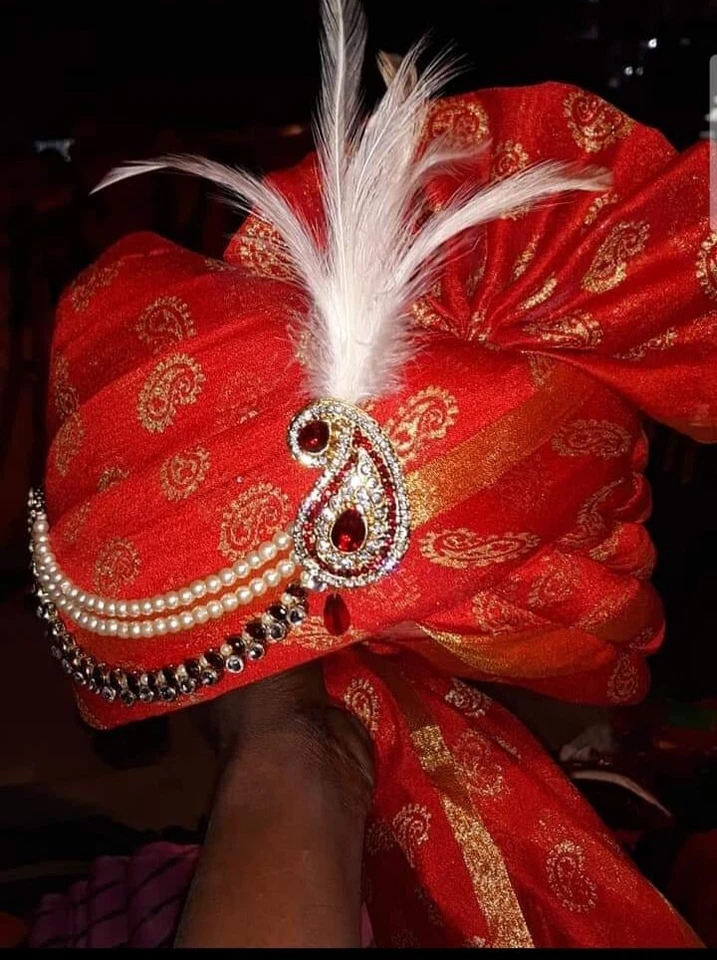 Naranja Elegante Boda Pagri para Hombres Turbante Indio Tradicional para Novi... - Imagen 2 de 2