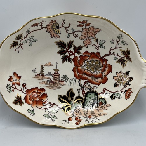 Antique Mason's England "Golden Azalea" Serving Bowl With Handles 9" x 7" - Picture 2 of 8