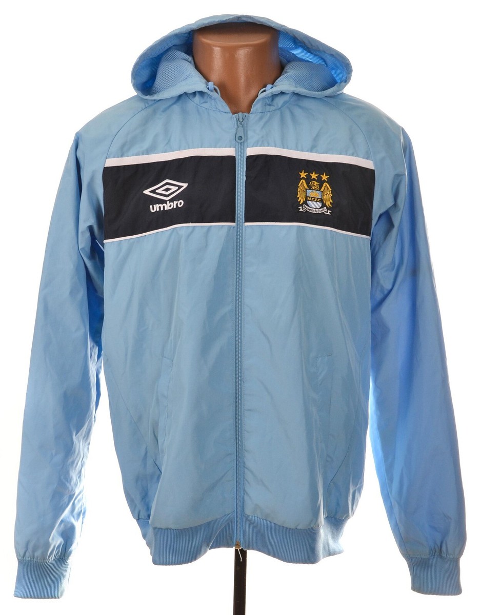 MANCHESTER CITY 2011/2012 FOOTBALL HOODED JACKET UMBRO SIZE