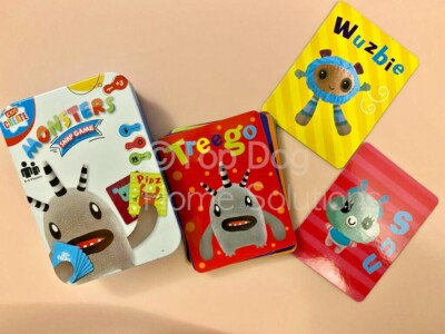  Kinder Fee/Monster Schnappkarten Lernen & Spielen Tin Case Vorschule Pädagogik 