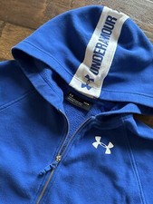 UNDER ARMOUR WOMENS COLD GEAR HALF ZIP HOODIE MEDIUM ROYAL BLUE