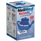 NeilMed NasaFlo Neti Pot + 60 Premixed Sachets Natural Sinus Relief Saline Rinse