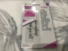 Gemini by Crafter's Companion  Stamp  Die Set 3 piece  Believe NEW 669952 C80