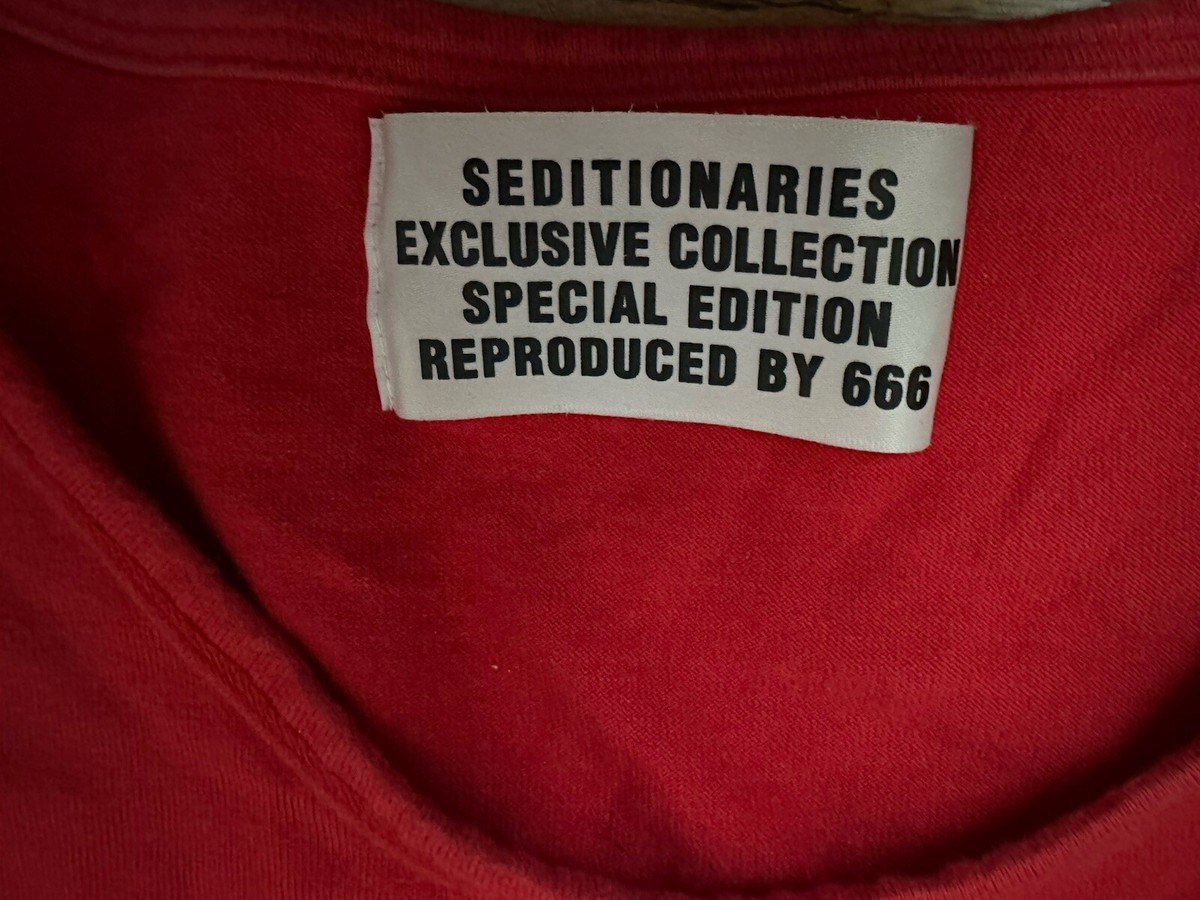 トップス seditionaries 666 expose sid sexpistols 666 x Seditionaries Sex Pistols No Future Original Repo Sz S