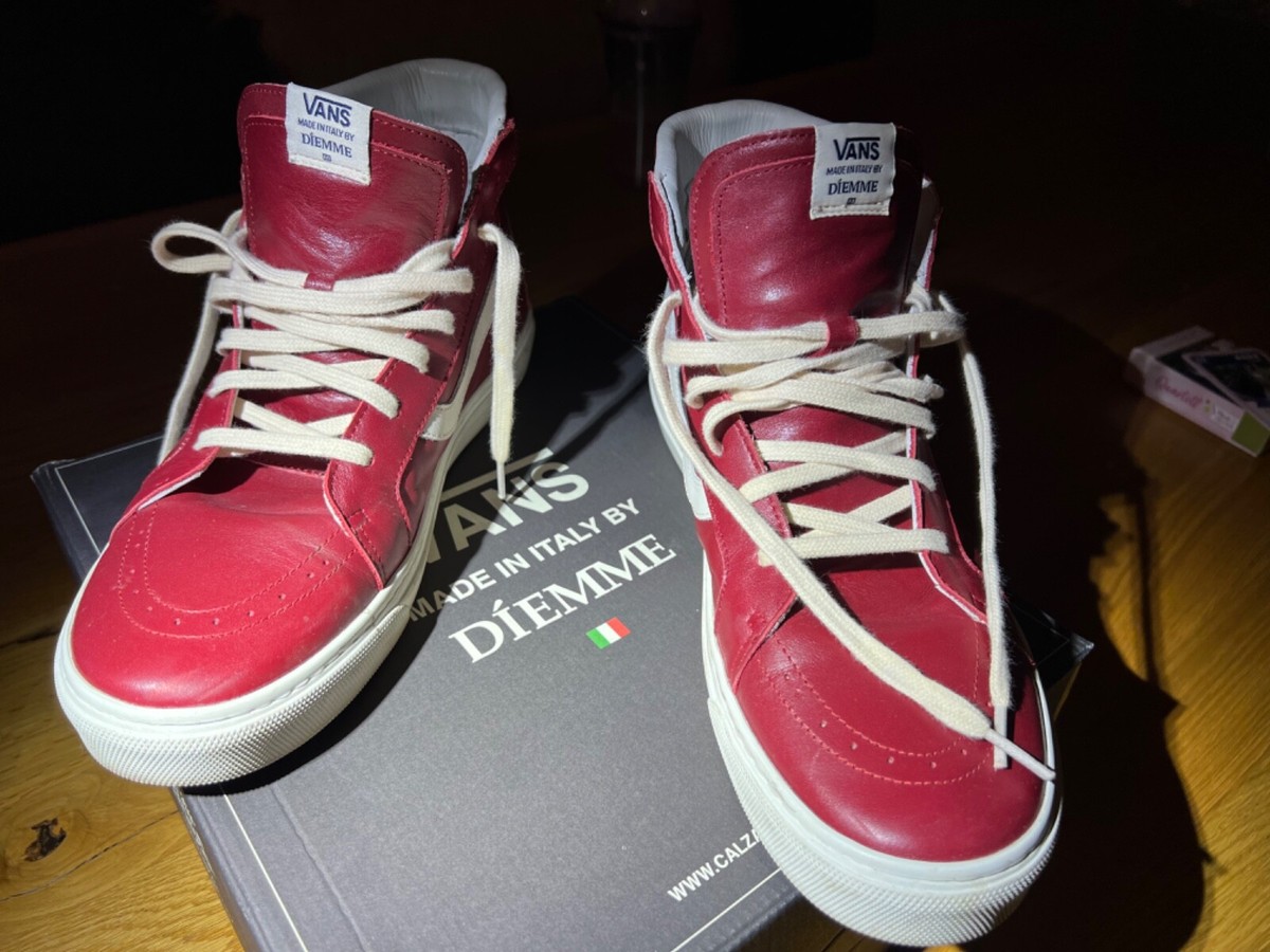 Size 11 - VANS Vault Hi LX x Diemme Montebelluna Red | eBay