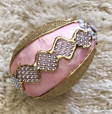 BRAND NEW PIER 1 IMPORTS EASTER EGG CAPIZ SHELL JEWELED ORNAMENT 5X3''