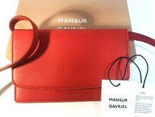 Bnwt £275 MANSUR GAVRIEL Red LEATHER Mini CROSSBODY Bag / Handbag NEW IN BOX
