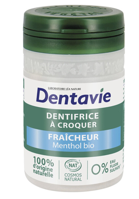 Dentifrice à croquer fraîcheur Dentavie lot de 4 pour voyage