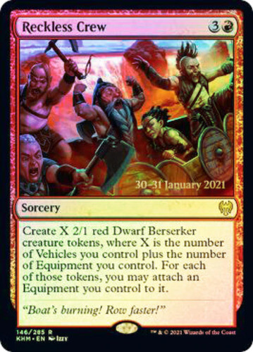 Reckless Crew - Foil - Prerelease Promo NM, English MTG Kaldheim