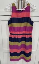 Ann Taylor LOFT Women’s Color Block Dress Sleeveless Multicolor M SI51