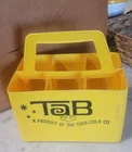 Rare Vintage 1970's TAB Soda Bottle Can Plastic Carrier Carton 6 Pack -Coca-Cola