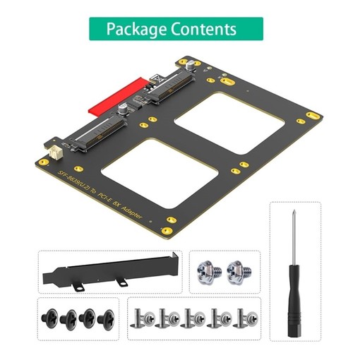 Double SFF 8639 To PCIE 8X Adapter Card SFF-8639 to PCIExpress 8X Expansion - Afbeelding 4 van 8