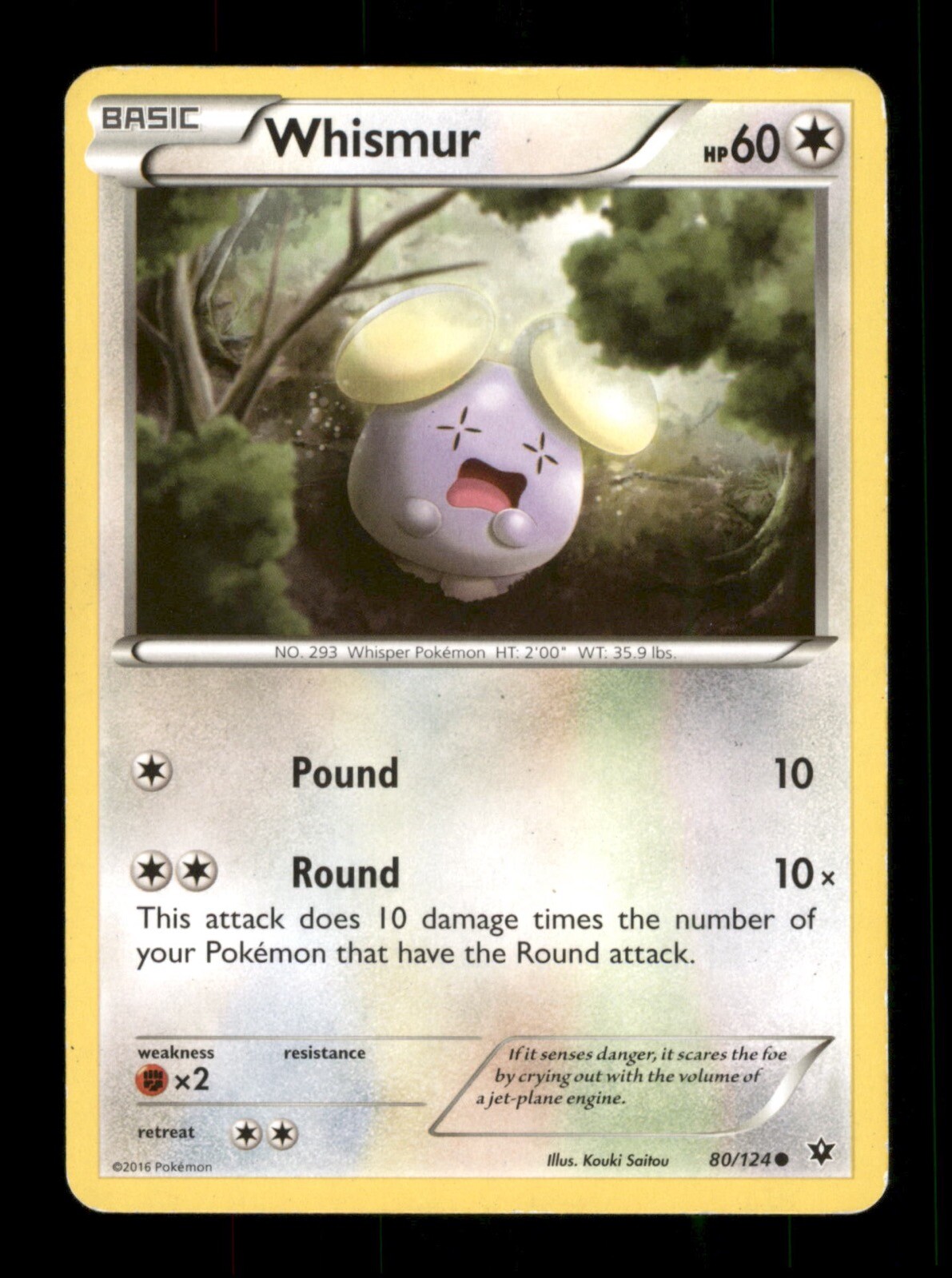 Whismur 80/124 Non-Holo Nintendo  Pokemon Trading Card TCG 