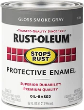Rust-Oleum GLOSS SMOKE GRAY 1 qt Stops Rust PROTECTIVE ENAMEL Oil-Based 7786-502