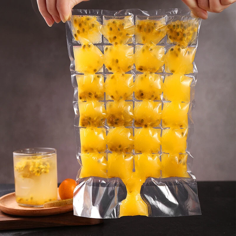 Disposable Ice Cube Bag 60 Pack 24 Cubes Tray Mold Mould Frozen