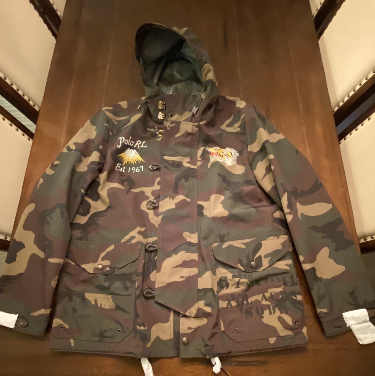 Polo Ralph Lauren Vintage Camo Graphic Japan Tiger Souvenir Jacket