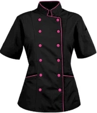 Chef Coat Long Sleeve Double Breasted Coat Women Restaurant Uniform Kitchen
