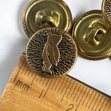 VERY RARE - Winnie the Pooh - Goldtone Metal Buttons - SOLD INDIVIDUALLY