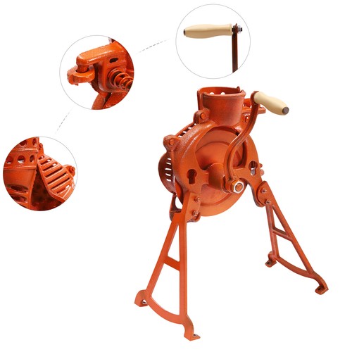 14.96*7.87*16.53in Orange Iron&Wood Heavy Duty Manual Farm Corn Sheller Machine - Picture 4 of 12