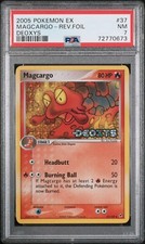 POP 1 PSA 7 NM Magcargo EX Deoxys Stamped Reverse Holo Pokémon 2005