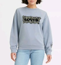 Levi's Womens Crewneck Sweatshirt Daisy Logo  XS NWT