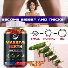 XXXL Plus Size Male ENLARGER Longer Wider Bigger Man Natural Growth 60 Gummies