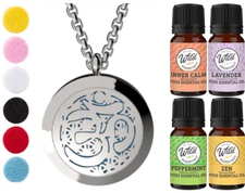 Aum 316L Surgical Stainless Steel Aromatherapy Diffuser Locket Gift Set