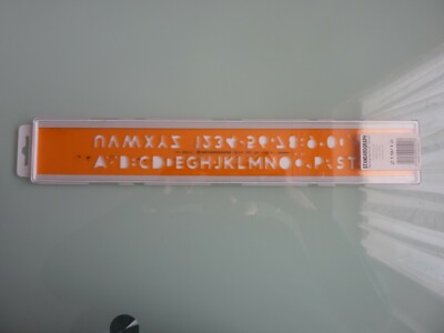 1 St. Schriftschablone 219/12, Standartgraph, gerade Schrift, OVP