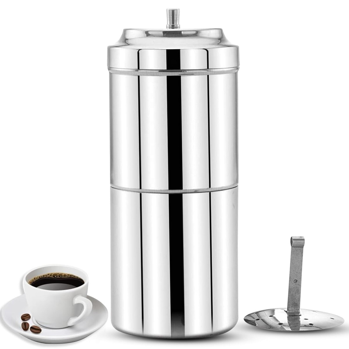 Stainless South Indian Filter Coffee Maker, 200 ml,2 cups(Coffee