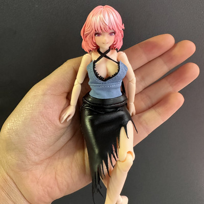 1/12 Camisole Leather Skirt Set For 6'' Snail Shell Action Figure (No Figure)