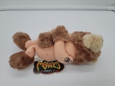 Idea Factory 1998 Meanies Series 2 Bare Bear Bean Bag Plush Soft Tattooed Toy