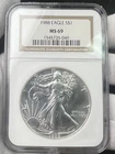 1988-P $1 American Silver Eagle 1 oz .999 Fine NGC MS69 Coin