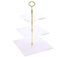3 Tier Acrylic Square Cupcake Stand, Dessert Display Tower