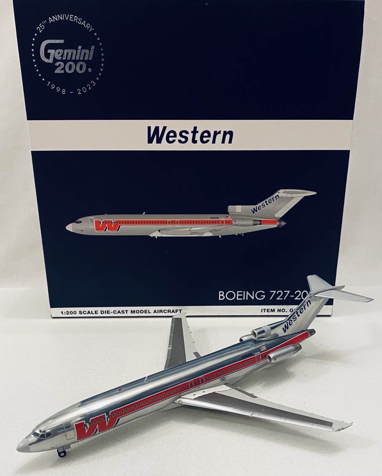 Western Airlines Boeing 727-200 1:200 scale Gemini Jets