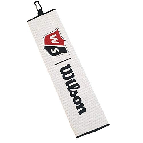 Serviette golf Wilson Staff microfibre TRI FOLD pour éliminer la terre des clubs