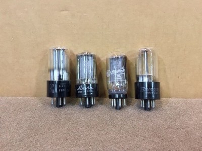 Lot of 4 35Z5 Electron Vacuum Tubes, TV7D/U Tested Good RCA, G.E. Emerson, Arvin