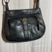 Born Black Genuine Leather Small Crossbody Bag Purse Brass Hardware Boho Western