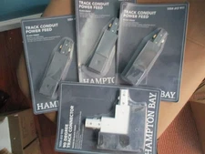 3 Hampton Bay Black Linear Track Conduit Power Feed & 1 90 Degree Connector NEW