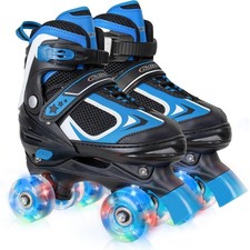 Kids Roller Skates for Boys Blue for Toddler Little Kids Age 4 5 6 7 Adjusta...