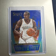 2013-14 Panini Select - White Hot Serge Ibaka #36 Blue Prizm /49