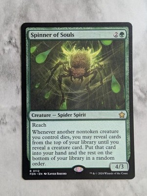 Spinner of Souls | Rare MTG FDN Foundations | Spider Spirit Reach Card Draw | NM