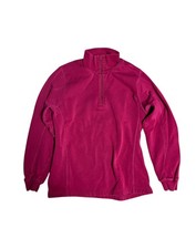 Sport-Tek Fleece Quarter-zip Pullover Women's Size Large Pink Long Sleeve Top