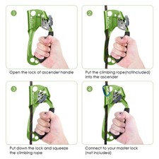Hand Ascender Climbing Ascender 8-12mm Vertical Rope Access W2C7