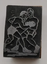 Printing Letterpress Printers Block Boxing Match